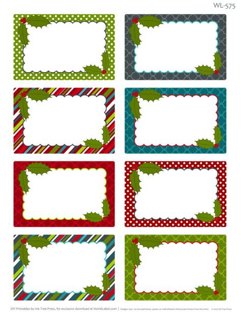 Christmas Label Template Ideas