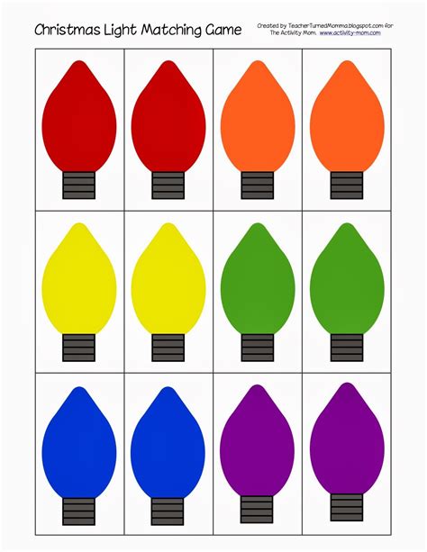 Christmas Light Bulb Template Printable 10