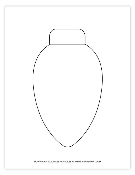 Christmas Light Bulb Template Printable 7