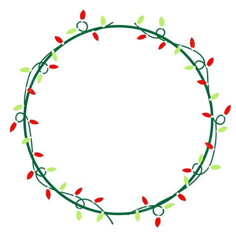 Christmas Light String Template Design 1