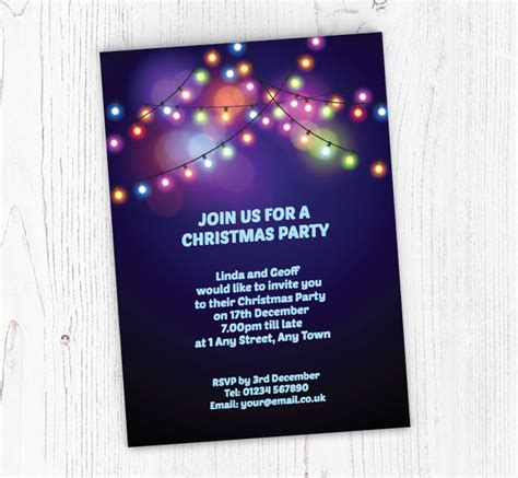 Christmas Lights Invitation Template