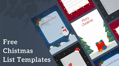 Christmas List Template Powerpoint Presentation