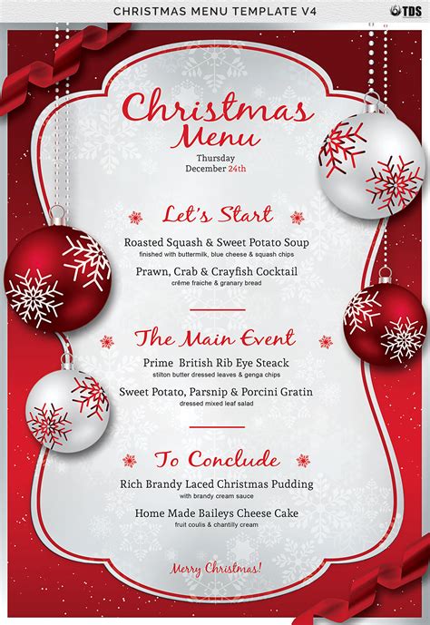 Christmas Menu Template