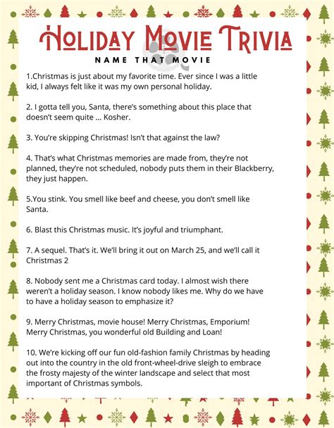 Christmas Movie Trivia Questions