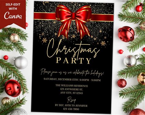 Christmas Party Invitation Templates for Word