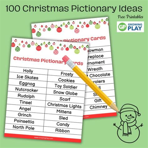 Christmas Pictionary Game Fun 1