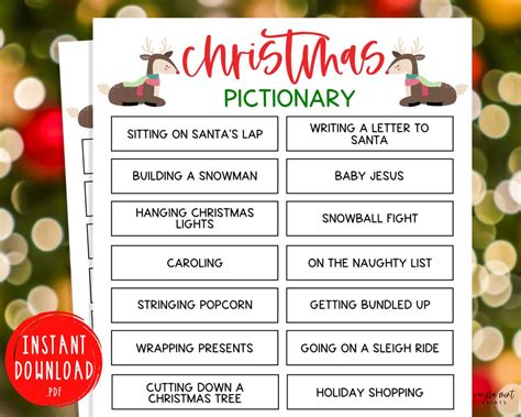 Christmas Pictionary Game Fun 10