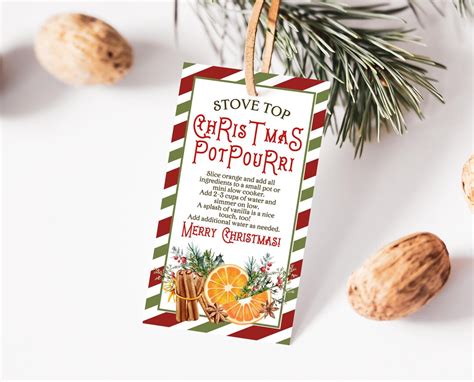 Christmas Potpourri Tag Templates