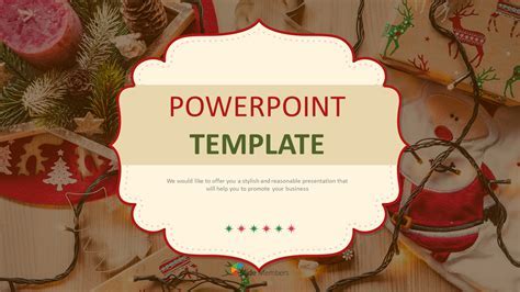 A screenshot of a Christmas PowerPoint template