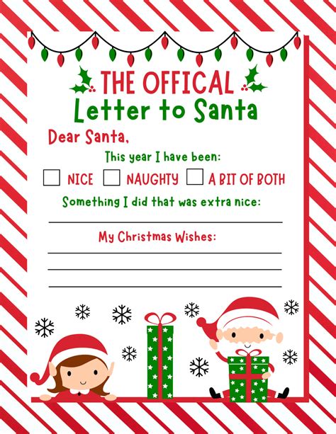 Christmas Santa letter template