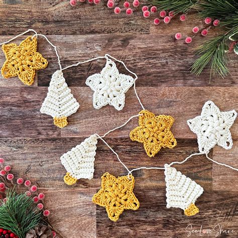 Christmas Star Garland Template