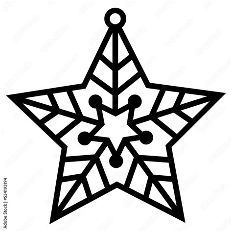 Christmas Star Template Card