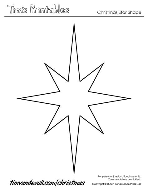 Christmas Star Template Printable