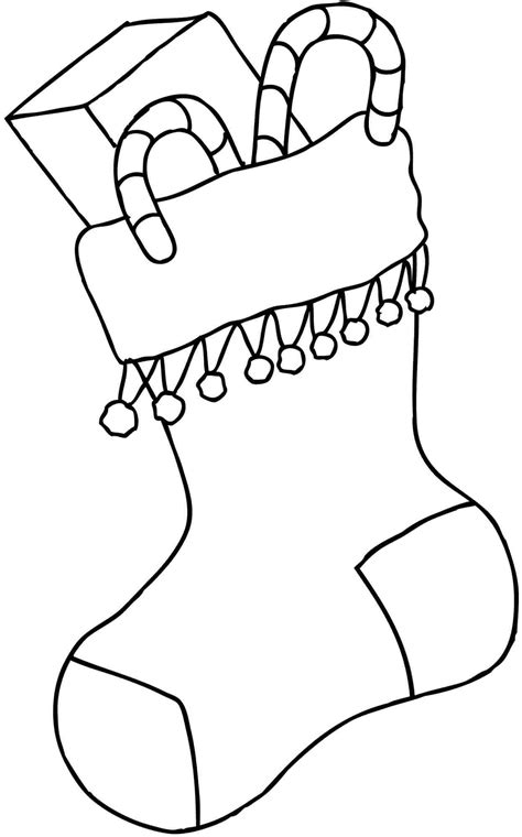 Christmas Stocking Coloring Pages For Kids