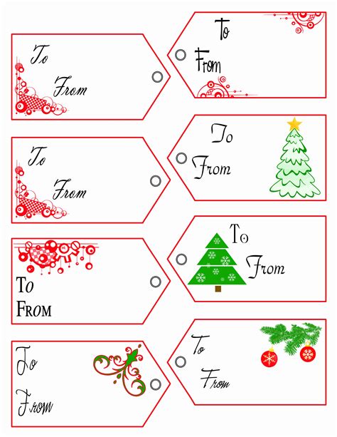 Christmas Tag Templates