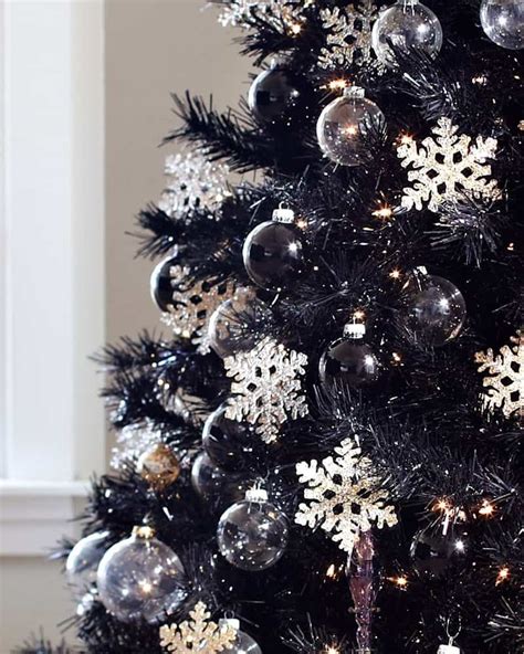 Christmas Tree Black and White Ornaments