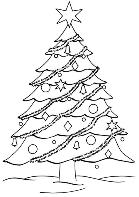 Christmas Tree Coloring Pages for Kids