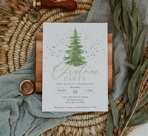 Christmas Tree Invitation