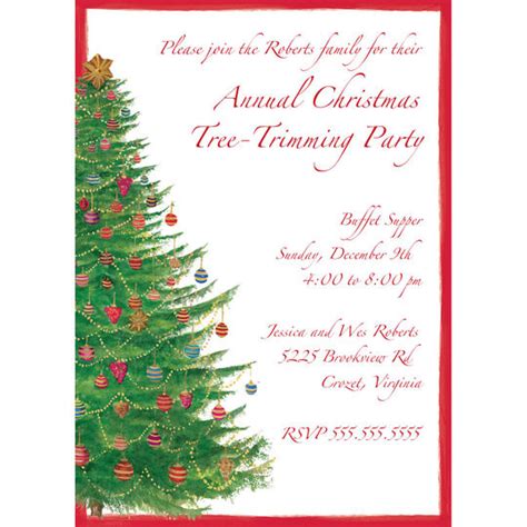 Christmas Tree Invitation Template