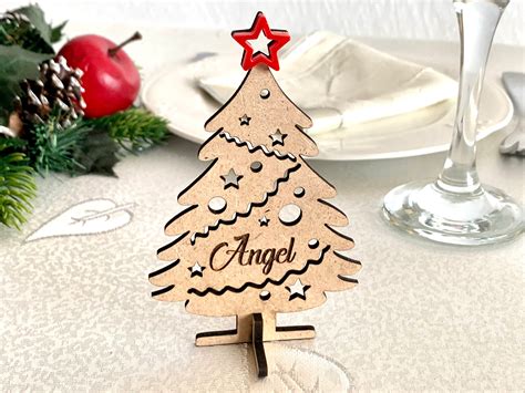 Christmas Tree Place Card Template