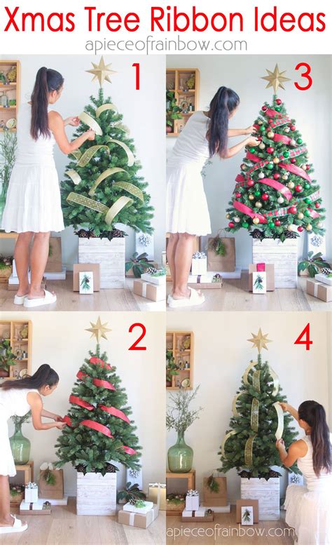 Pink Christmas Tree Ribbon Decoration Ideas