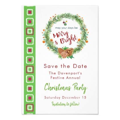 Christmas Wreath Invitation Template