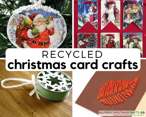 A person recycling Christmas cards