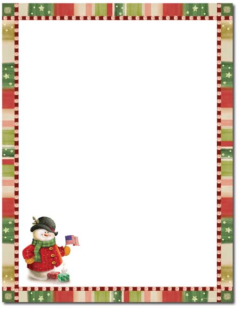 A sample Christmas letter template with a festive snowman design