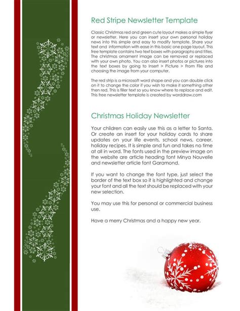 Christmas letter templates for business