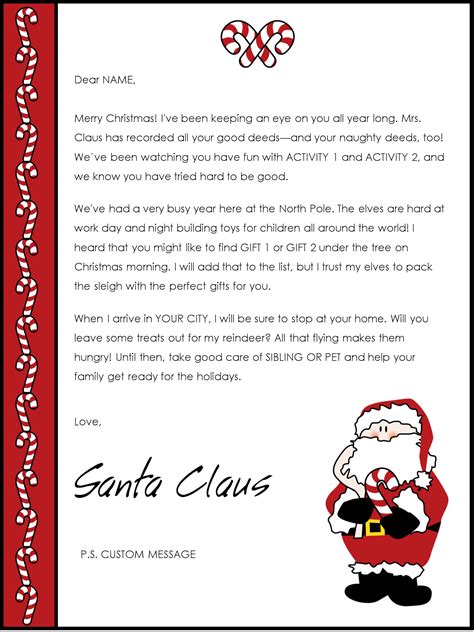 Christmas letter templates for families