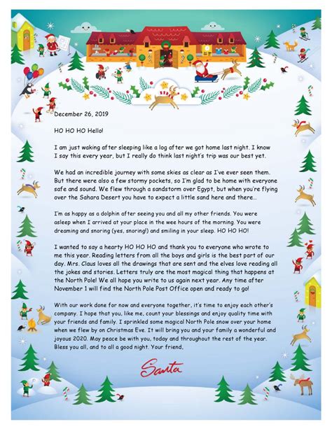 Christmas letter templates for kids