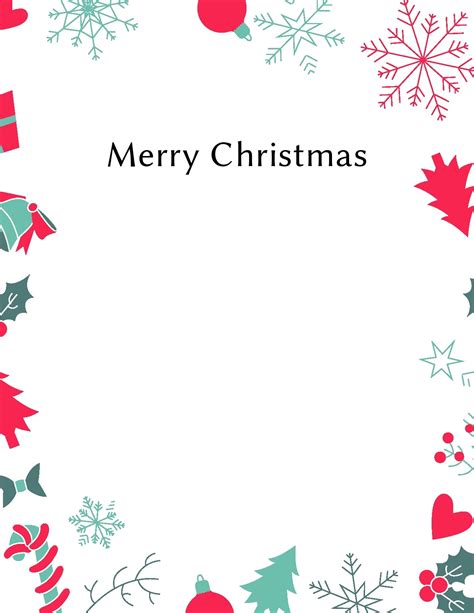 Christmas letter templates free