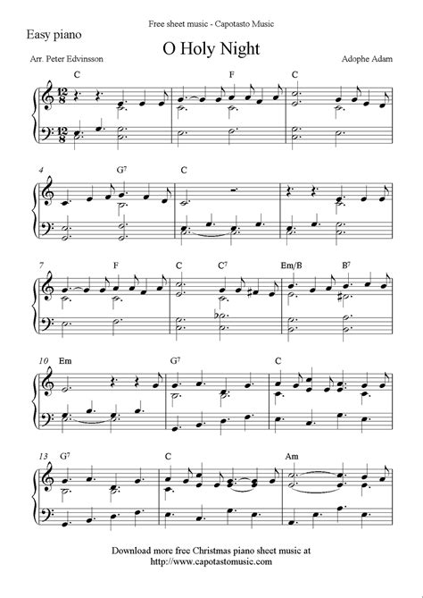 Christmas piano music sheets