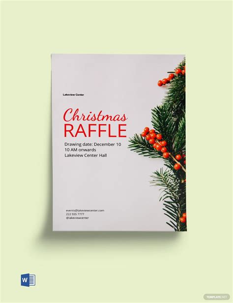 Free Christmas Raffle Poster Template