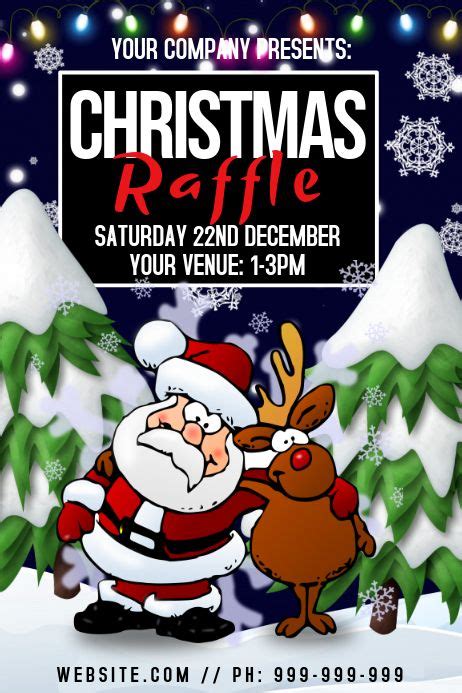 Christmas Raffle Poster Template Templates