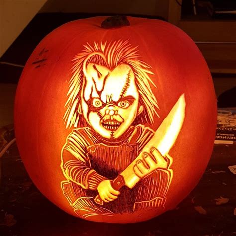 Chucky Pumpkin Stencil Design Free