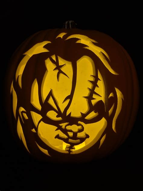 Chucky Pumpkin Stencil Ideas