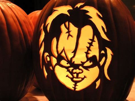 Chucky Pumpkin Stencil Ideas