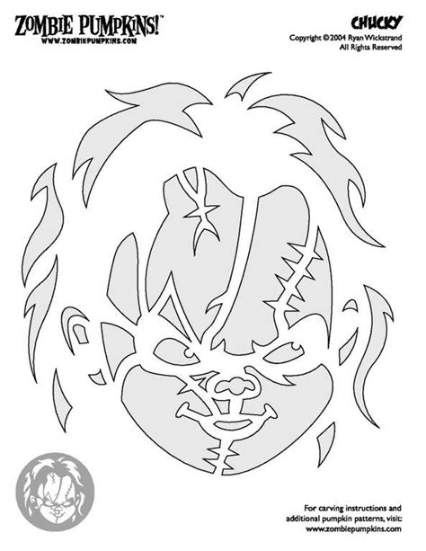 Chucky Pumpkin Stencil Template Free Printable