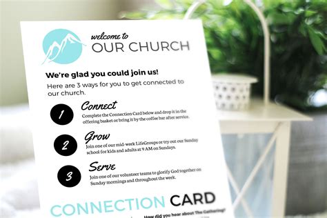 Church Visitor Card Template Design Free