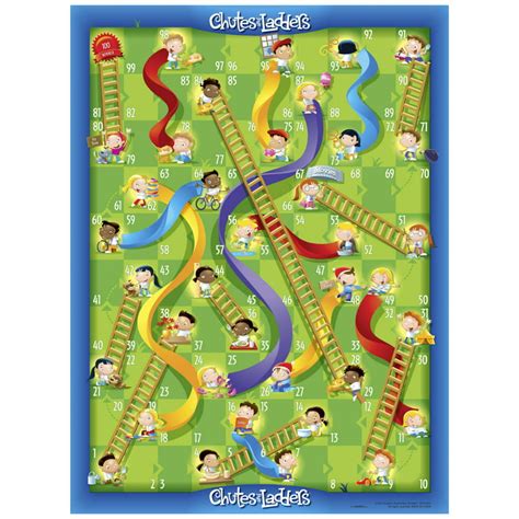 Chutes and Ladders Game Board Template