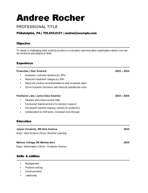 Classic ATS Resume Template