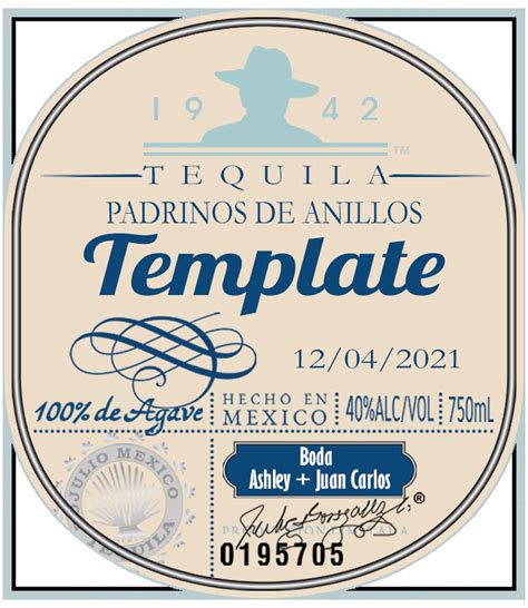 Classic Don Julio Label Template