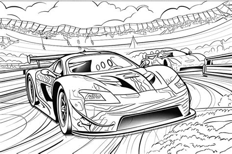 Classic Race Car Coloring Page