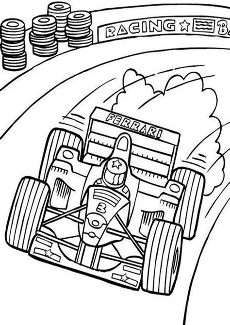 Classic Racing Car Coloring Page