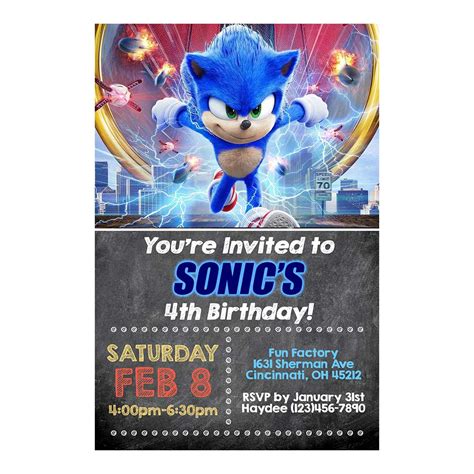 Classic Sonic Invitation