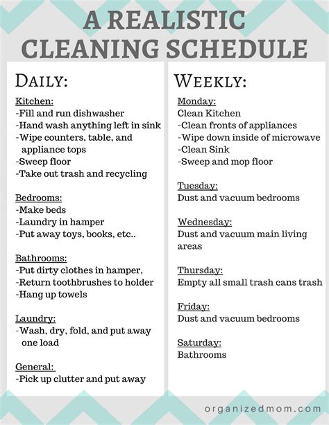 Cleaning Schedule