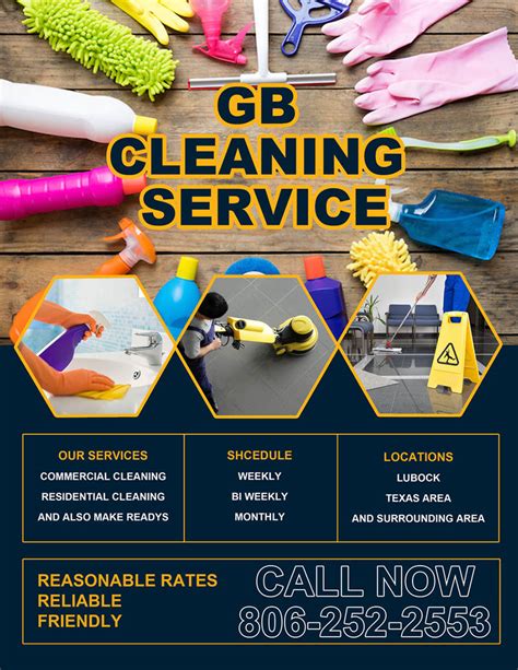 Cleaning Service Flyer Template Example 5