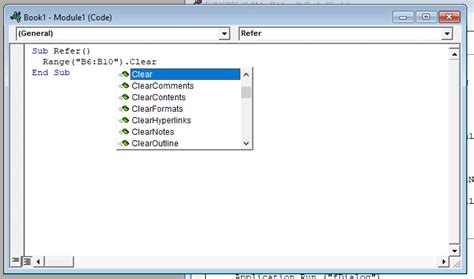 Clear Range VBA Code