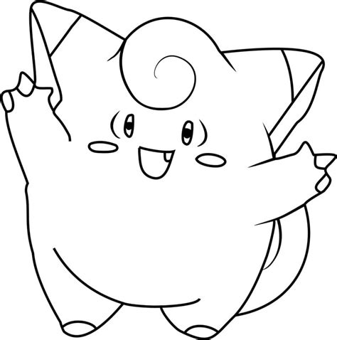 Clefairy Coloring Page